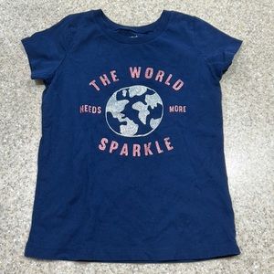 🌖Carters size 7 navy blue short sleeve shirt